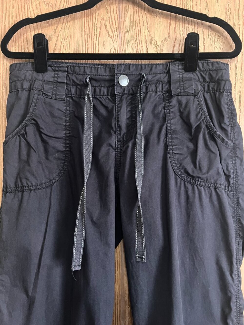 Calvin Klein Jeans Black Y2K Cargo Capri Pants Low Rise Size 10 - Picture 5 of 7